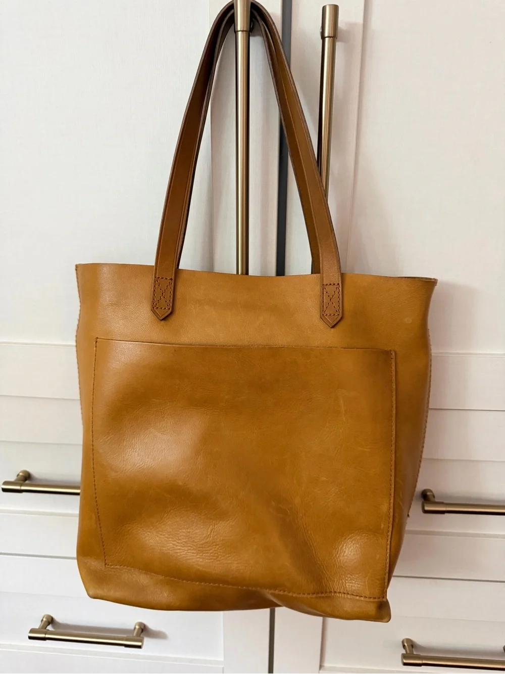 Madewell medium Tote in mustard Leather